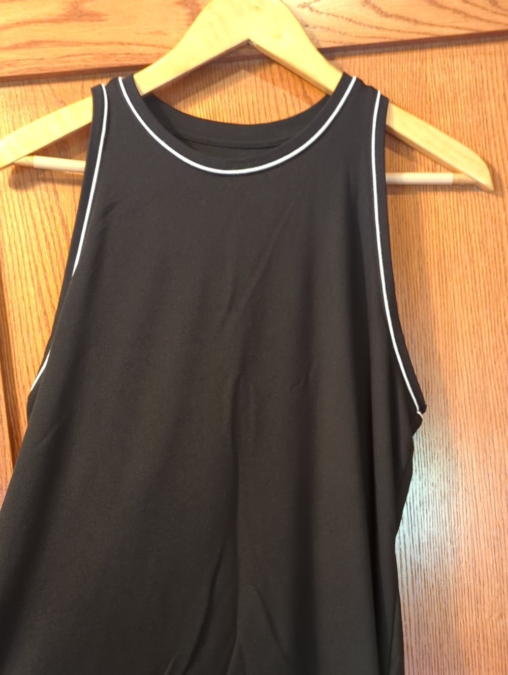 Adrienne Vittadini Black Top with White Lettering